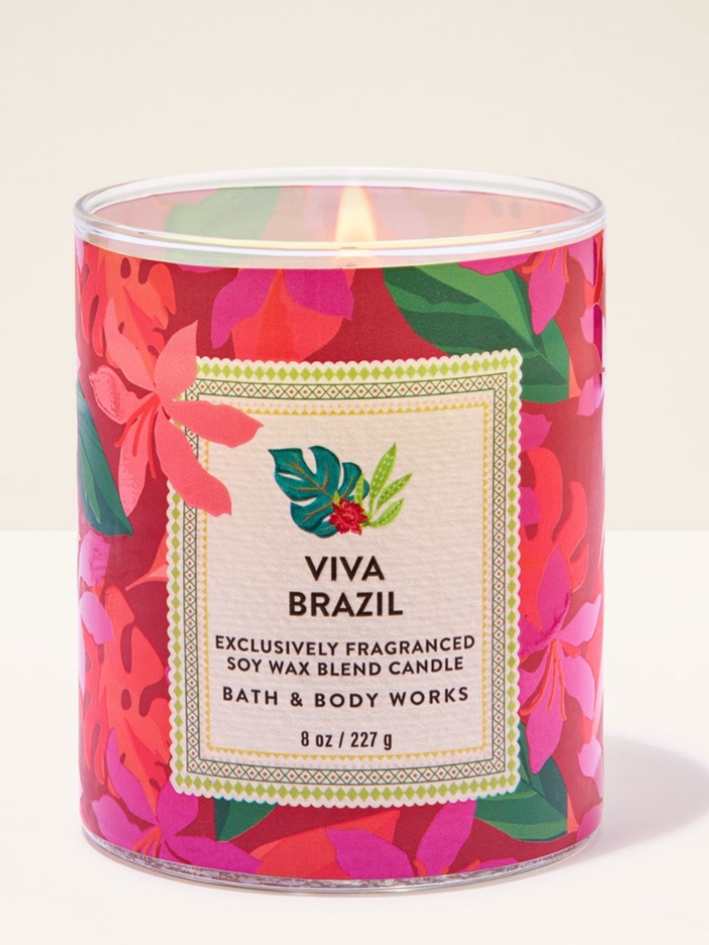 🆕- Bath & Body Works Viva Brazil Candle - Red, Pink, Green